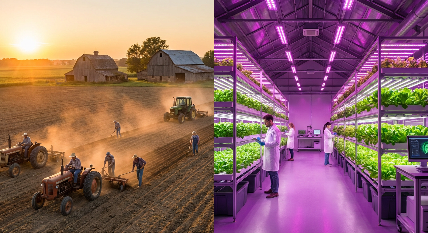 Traditional vs Technoponic